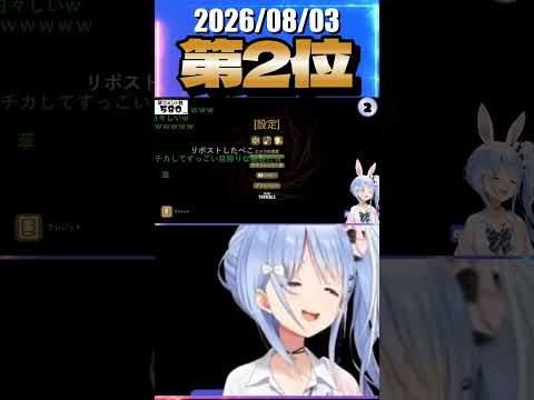 8/3 草コメント数ランキング第2位 #兎田ぺこら 0時間9分ごろ