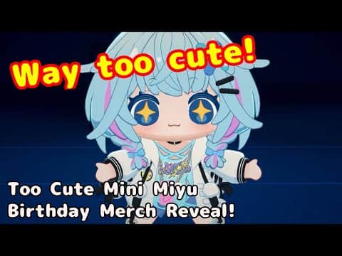 Too Cute Mini Miyu Birthday Merch Reveal!【ホロライブ切り抜き/水宮枢】