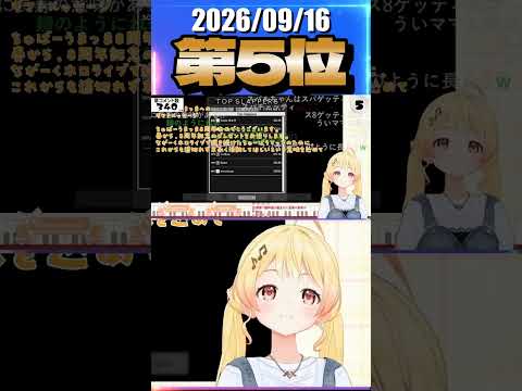 9/16 草コメント数ランキング第5位 #音乃瀬奏 1時間22分ごろ