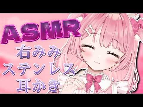 ꒰#ASMR /auriq01 ꒱セラピードッグによる右耳だけステンレス耳かき💤Binaural/whisper/睡眠導入꒰#もちもちこころ ꒱