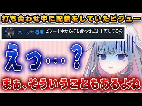 配信中、打ち合わせがあったことが発覚した時のビジュー【ホロライブEN/ビジュー】