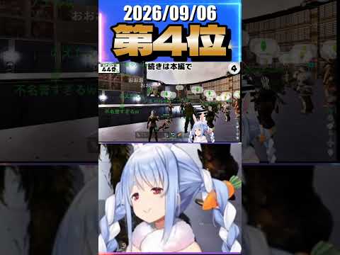 9/6 草コメント数ランキング第4位 #兎田ぺこら 4時間54分ごろ