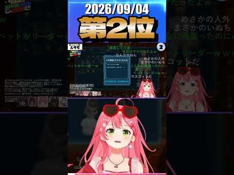 9/4 草コメント数ランキング第2位 #さくらみこ 5時間5分ごろ