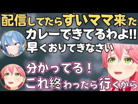 桜咲高校の甲子園出場を決め星街家のカレーを食べるみこち【さくらみこ 切り抜き/星街すいせい/ホロライブ】