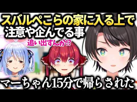 スバルぺこらの家に入る上で色々考えてる事とマリン【大空スバル/ホロライブ切り抜き】