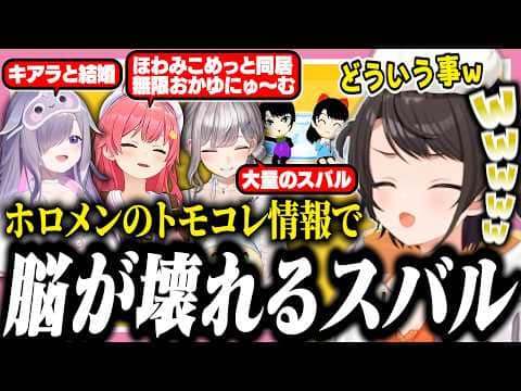 リスナーにホロメンのトモコレ事情を聞いたらスバルが暴れまわってて面白すぎたw【ホロライブ/切り抜き/さくらみこ/大空スバル/トモコレ】