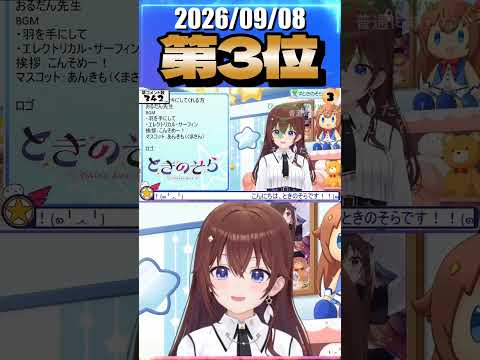 9/8 草コメント数ランキング第3位 #ときのそら 0時間23分ごろ
