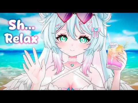 [ASMR 3Dio] Let Me Massage Your Ears with Lotion ❤️ 1 hour Beach ASMR 🏖️