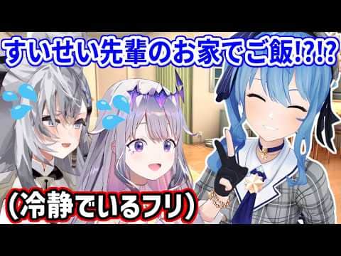 みこち先輩の一言ですいせい先輩の家にお邪魔することになり、表向きは平静を装うも内心パニックなビブーさん【ホロライブ切り抜き/古石ビジュー/星街すいせい】
