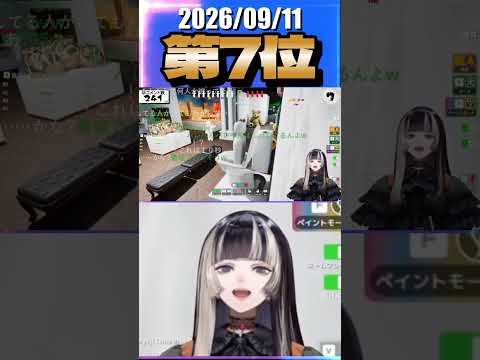 9/11 草コメント数ランキング第7位 #儒烏風亭らでん 0時間42分ごろ