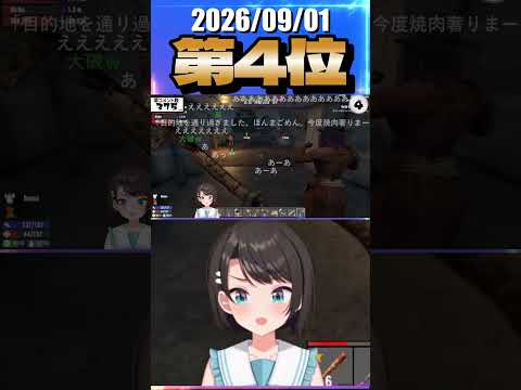 9/1 草コメント数ランキング第4位 #大空スバル 0時間56分ごろ