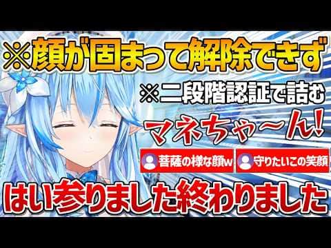 突然顔が固まり解除できず菩薩のような顔で配信するラミィw【ホロライブ/雪花ラミィ/Vtuber/切り抜き】