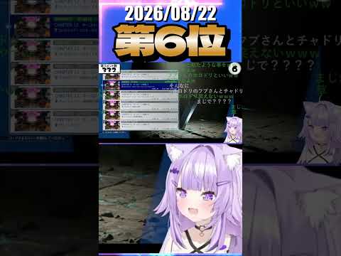 8/22 草コメント数ランキング第6位 #猫又おかゆ 0時間7分ごろ