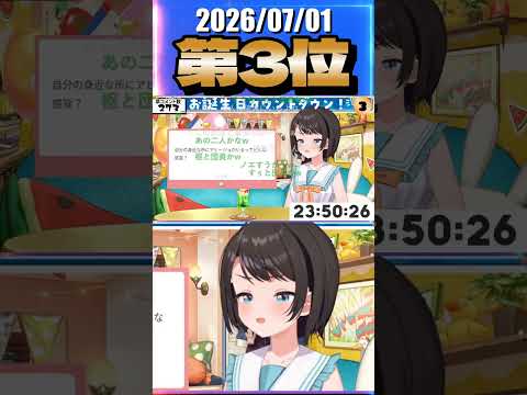 7/1 草コメント数ランキング第3位 #大空スバル 0時間49分ごろ