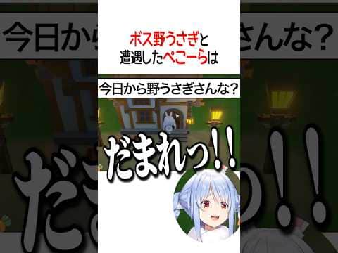 ボス野うさぎと遭遇したぺこーらは【ホロライブ切り抜き/Hololive】#shorts