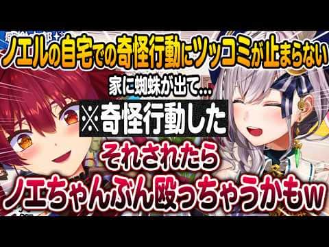 白銀ノエルの自宅でのとある行動にツッコミが止まらなくなる宝鐘マリン【ホロライブ 切り抜き】