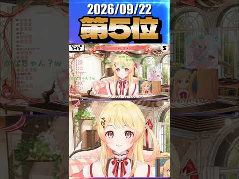 9/22 草コメント数ランキング第5位 #音乃瀬奏 0時間15分ごろ