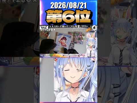 8/21 草コメント数ランキング第6位 #兎田ぺこら 0時間53分ごろ