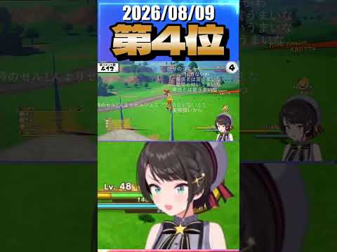8/9 草コメント数ランキング第4位 #大空スバル 3時間30分ごろ
