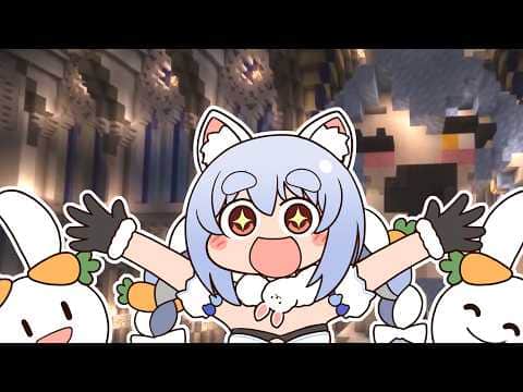 【手描き】野うさぎ建築に感動するぺこら | Pekora Gets Emotional Over Nousagi Builds【兎田ぺこら/ホロライブ切り抜き/切り抜き漫画】