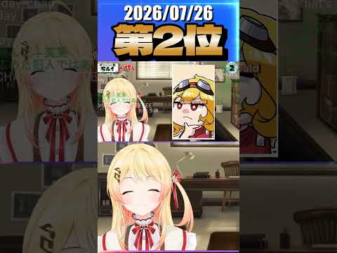 7/26 草コメント数ランキング第2位 #音乃瀬奏 0時間22分ごろ