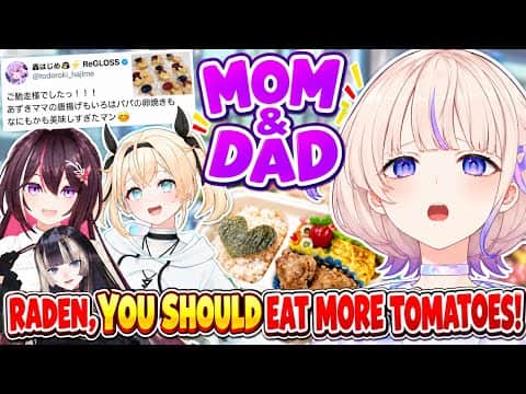 【#AZUKUSA CAFE】Banchou Gets Iroha Papa to Eat Tomatoes & Enjoys the AZUKUSA Bento【Hololive Clips】