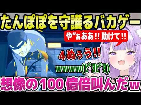 【たんぽぽ】とんでもない悲鳴と爆笑を連発しながら花を守るおかゆｗ「喉がヒリヒリするｗ」【ホロライブ 切り抜き/猫又おかゆ】