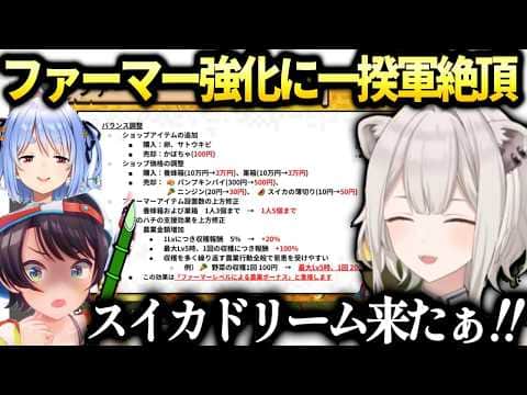 【ホロ金策サバイバル2】ししろんのファーマー強化にスバルぺこら崩壊ｗ【獅白ぼたん/ホロライブ切り抜き】