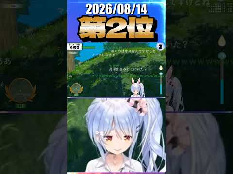 8/14 草コメント数ランキング第2位 #兎田ぺこら 0時間48分ごろ