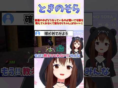部屋の中がどうなっているのか聞いても誰も教えてくれなくて困るそらちゃん(かわいい) #shorts #ホロライブ #切り抜き #vtuber #ときのそら #ホロ切り抜き
