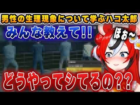 男性の正しい姿勢について学ぶハコ太郎【ホロライブ/ハコ太郎/ベールズ】
