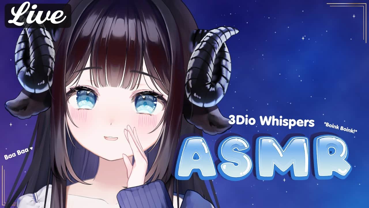 ASMR💙🐏3Dio Whispers and sleepy time✨