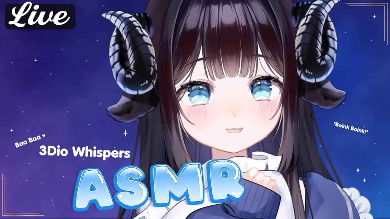 ASMR💙🐏3Dio Whispers and Fluffy Brushes! ✨