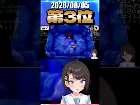 8/5 草コメント数ランキング第3位 #大空スバル 2時間7分ごろ