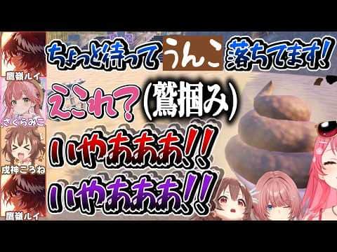落ちてたうんこをノータイムで鷲掴みしてルイ姉ところねからガン逃げされるみこち【さくらみこ/鷹嶺ルイ /戌神ころね /ホロライブ切り抜き】