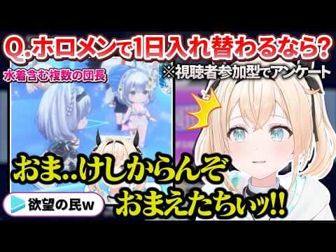 ホロドリの視聴者参加型を活かしてリアルタイムアンケートを取りかざま隊の人間観察をするござるさん【風真いろは / ホロライブ切り抜き / holoX】