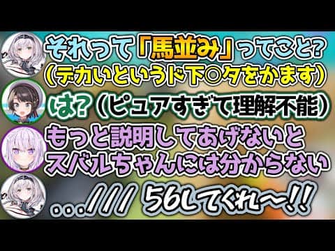 一線を越えてしまうノエル団長と、下○タのレベルが高すぎて理解不能なスバル【ホロライブ切り抜き/大空スバル/猫又おかゆ/白銀ノエル/音乃瀬奏/水宮枢】