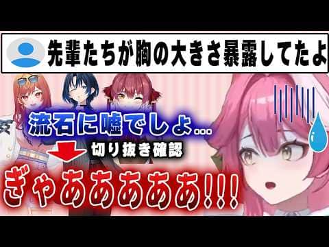 リアルで会った先輩たちにリアルπの大きさを暴露され、悲鳴を上げるラオーラ【ホロライブ/切り抜き/クロニー/ラオーラ】