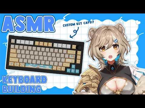 【ASMR】Let's put together my new keyboard! | Custom Keycaps + Latte Linear Switches