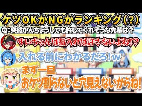 先輩格付けランキングのはずがなぜかケツ穴ワードが飛び交うとんでもねぇ配信になり大喜びなねねち【ホロライブ/桃鈴ねね/切り抜き】