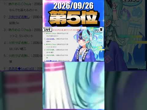 9/26 草コメント数ランキング第5位 #熱千めら 0時間47分ごろ
