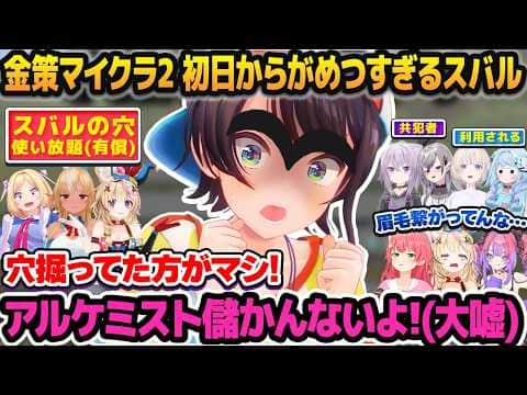 【#ホロ金策サバイバル2】初日からセコすぎる扇動で数々のホロメンを騙したり利用したりして眉毛の繋がりを見抜かれる大空スバル【ホロライブ切り抜き】