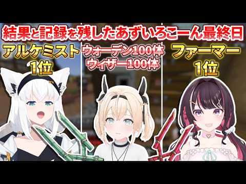 【#ホロ金策サバイバル2】結果と記録を残したあずいろこーんと約束を果たしたおかゆん+その後の番外編【ホロライブ切り抜き】