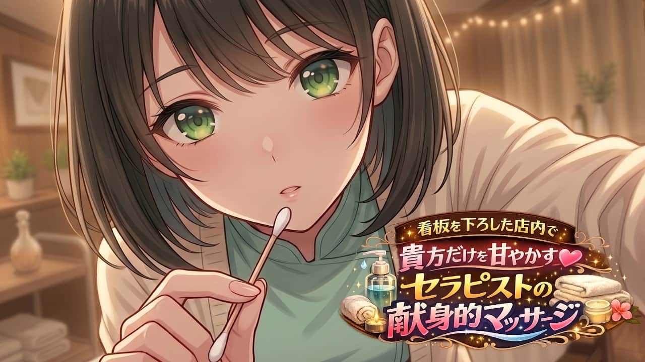 【KU100高音圧・耳マッサージ】看板を下ろした店内で、貴方だけを甘やかすセラピストの献身的マッサージ【ASMRシチュエーション生配信・立体音響・Japanese ASMR】