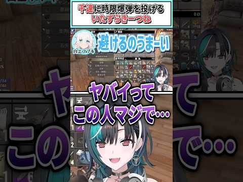 千速に時限爆弾を投げるいたずらきーつね【白上フブキ/輪堂千速/ホロライブ切り抜き】 #shorts #vtuber #ホロライブ切り抜き