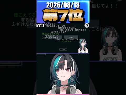 8/13 草コメント数ランキング第7位 #輪堂千速 0時間25分ごろ