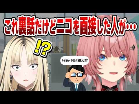 ニコたんを面接した人から聞いた裏話をルイ姉が少し暴露?!【虎金妃笑虎/鷹嶺ルイ/ホロライブ切り抜き】