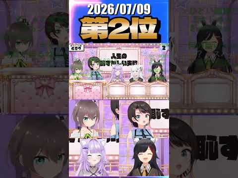 7/9 草コメント数ランキング第2位 #夏色まつり 0時間29分ごろ