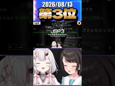 8/13 草コメント数ランキング第3位 #大空スバル 0時間4分ごろ