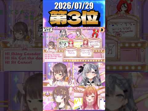7/29 草コメント数ランキング第3位 #夏色まつり 0時間13分ごろ